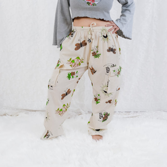 Whimsy Goth Cotton Cargo Pants