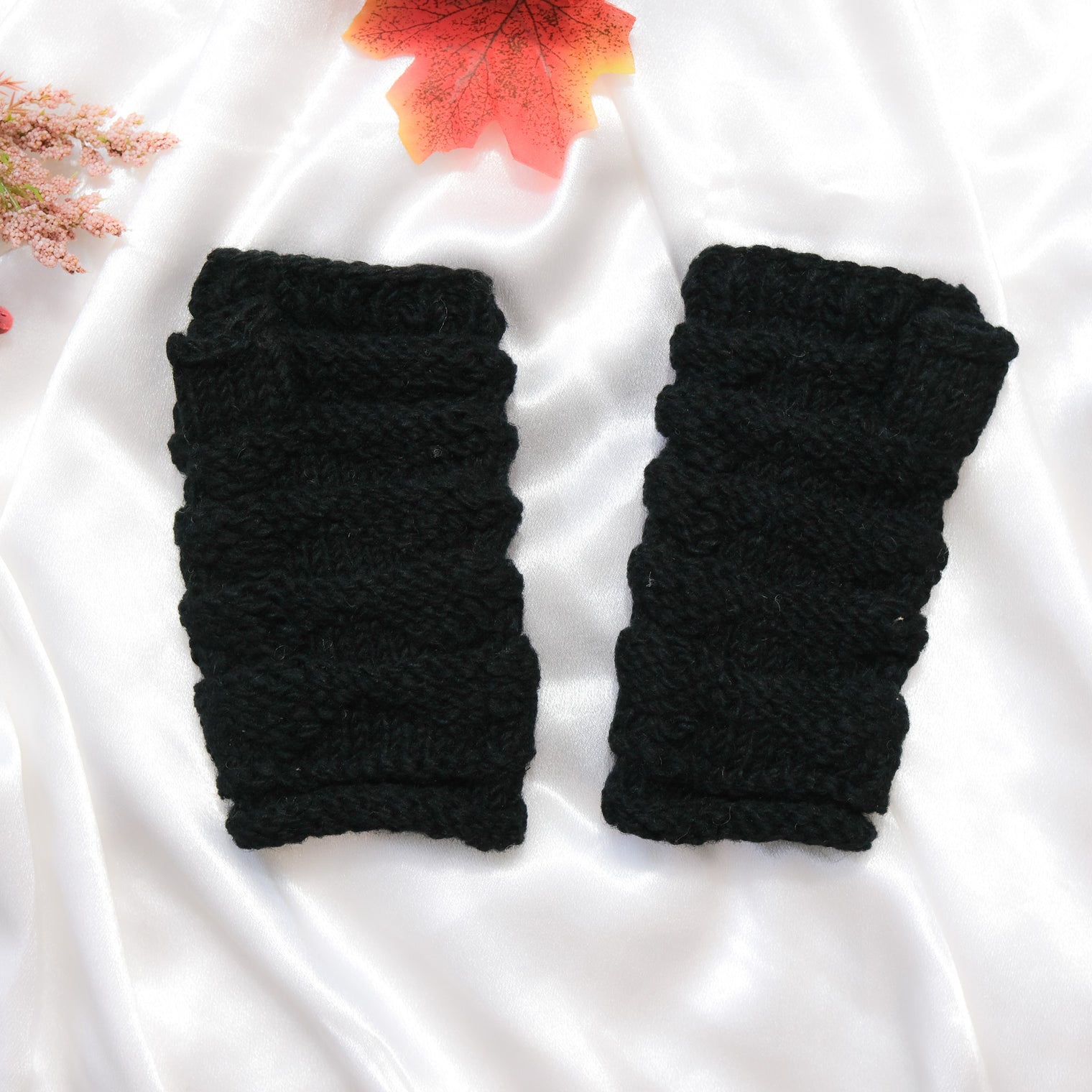 Knitted Fleece Lined Winter Handwarmer