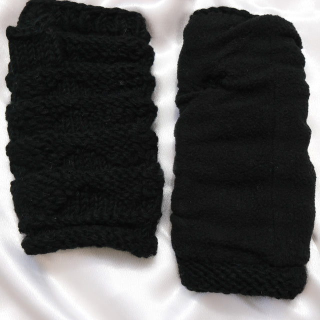 Knitted Fleece Lined Winter Handwarmer