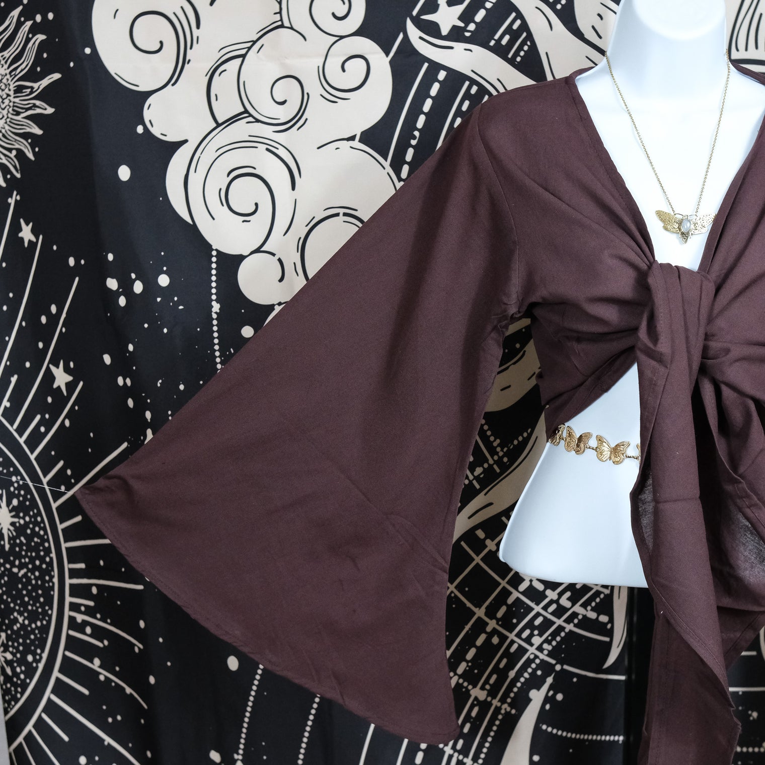 Solid Cotton Wrap Top