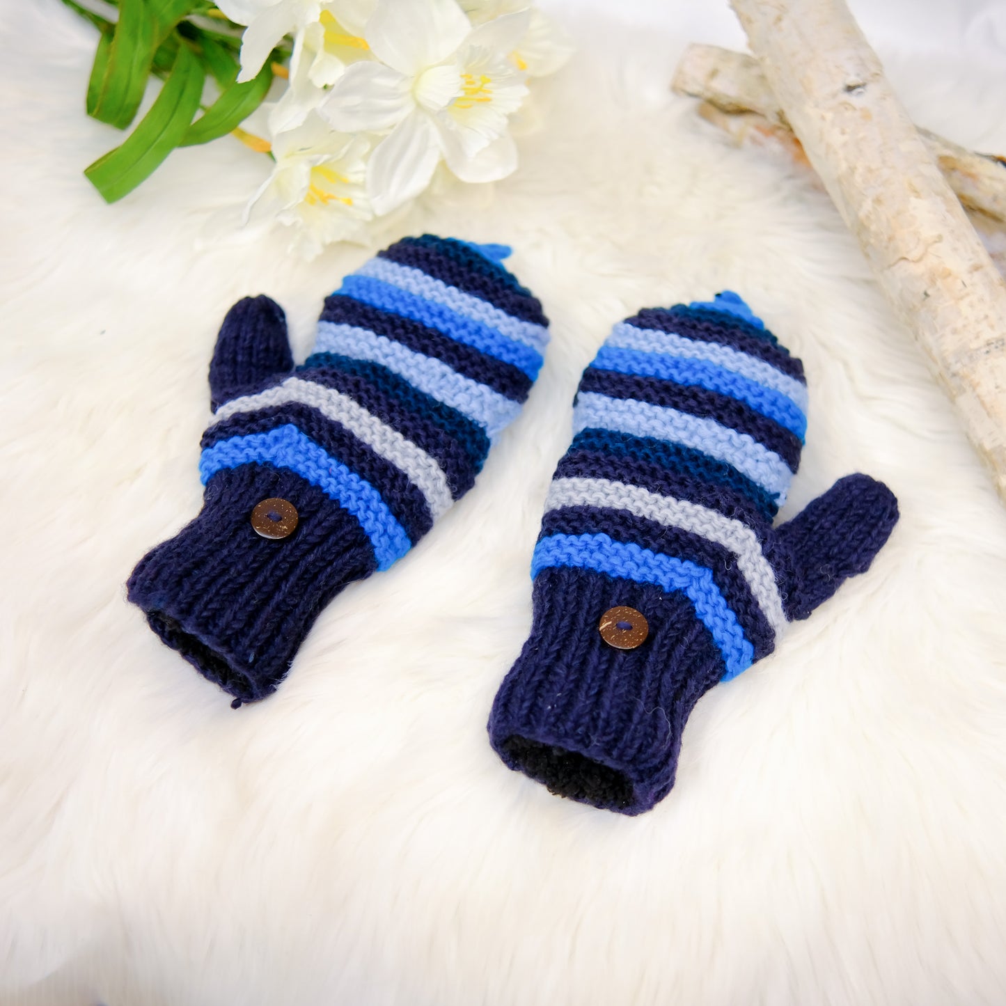 Merino Wool Fleece Lined Convertible Gloves