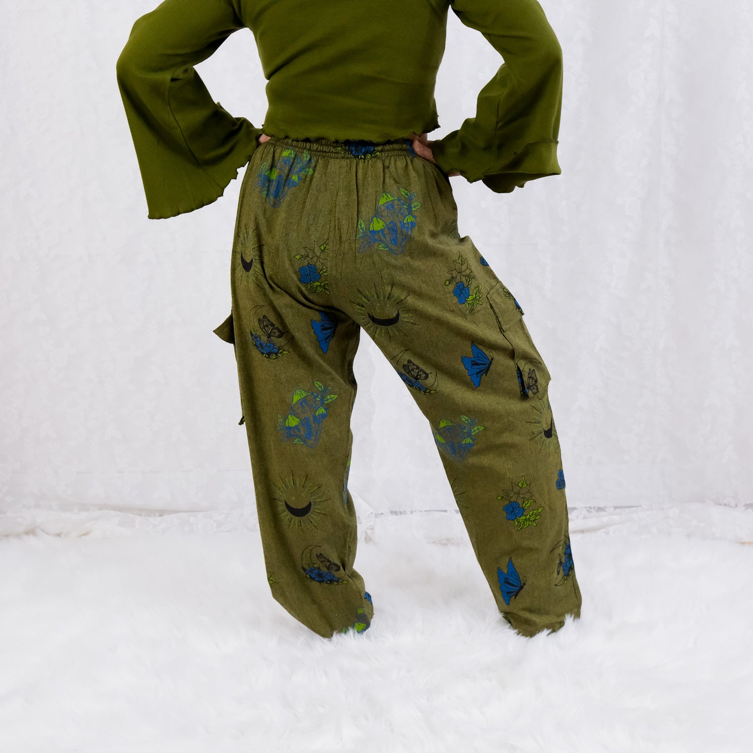 Whimsy Goth Cotton Cargo Pants