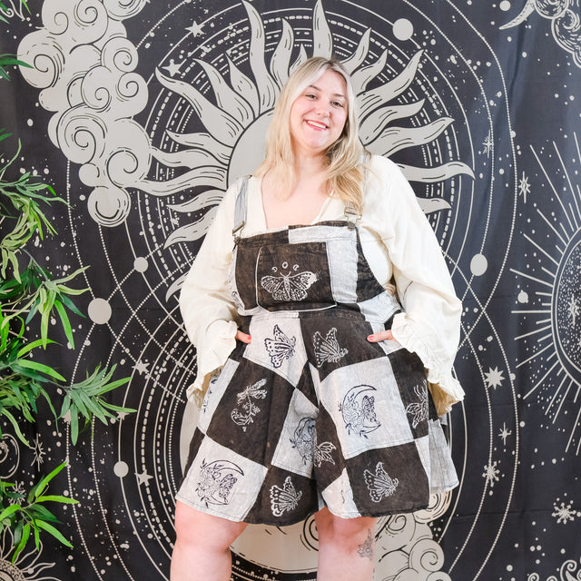 Patchwork Flowy Wide Leg Romper