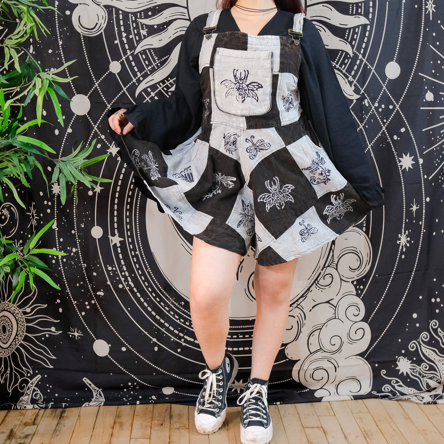 Patchwork Flowy Wide Leg Romper