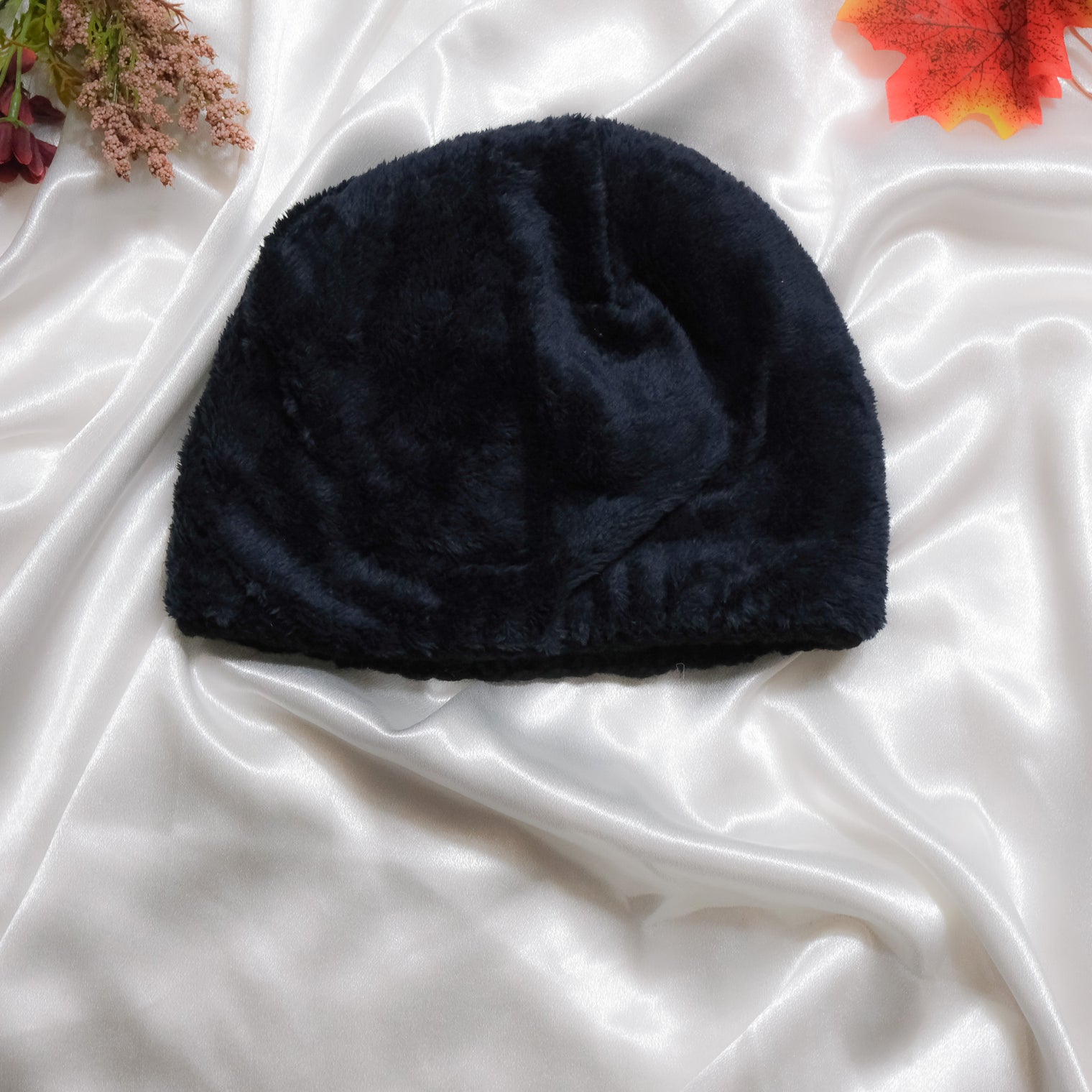 Knitted Floral Embroidery Beanie