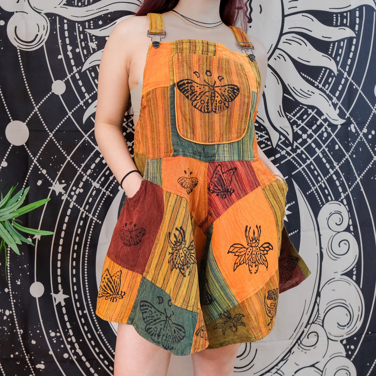 Patchwork Flowy Wide Leg Romper