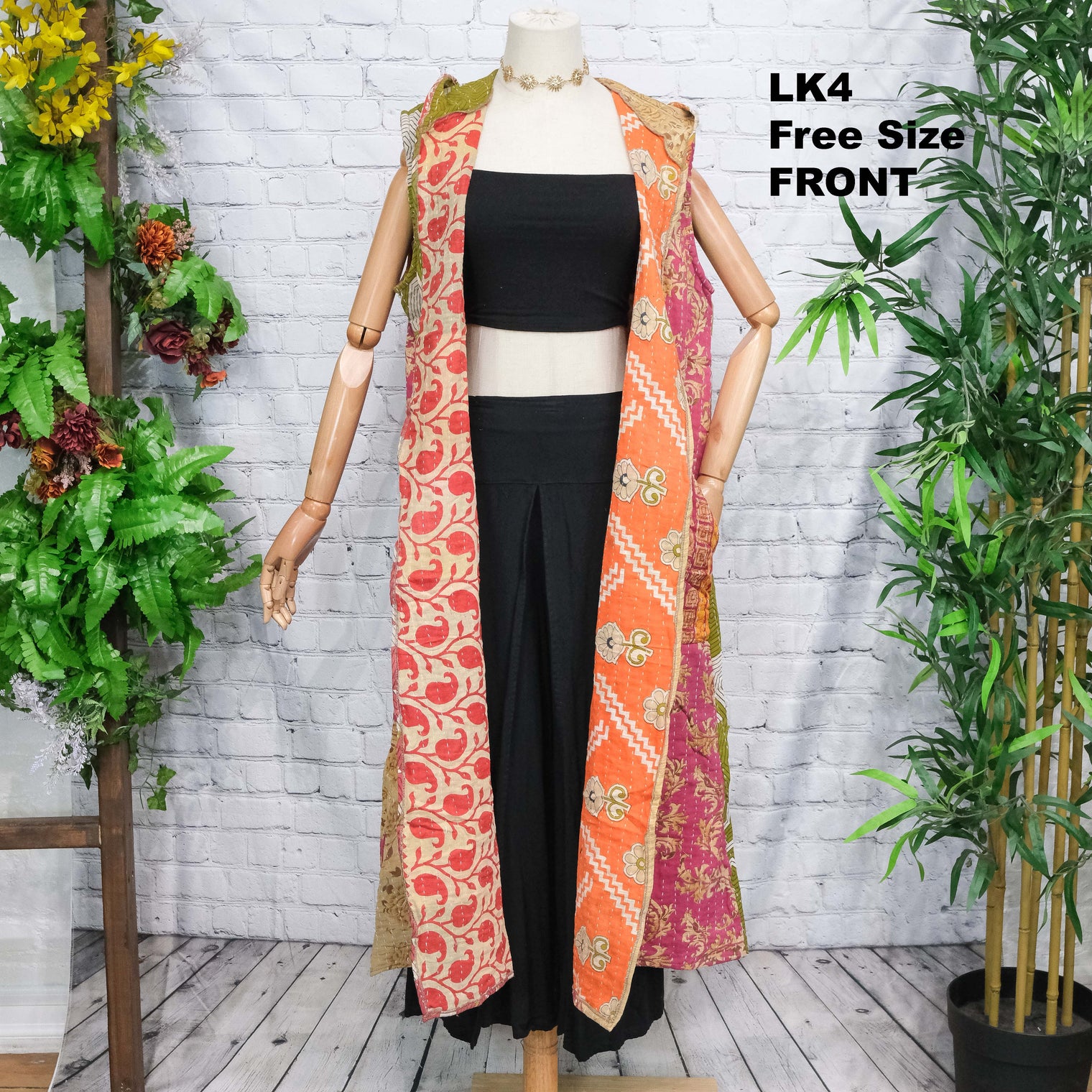 Bohemian Kantha Open Half Duster