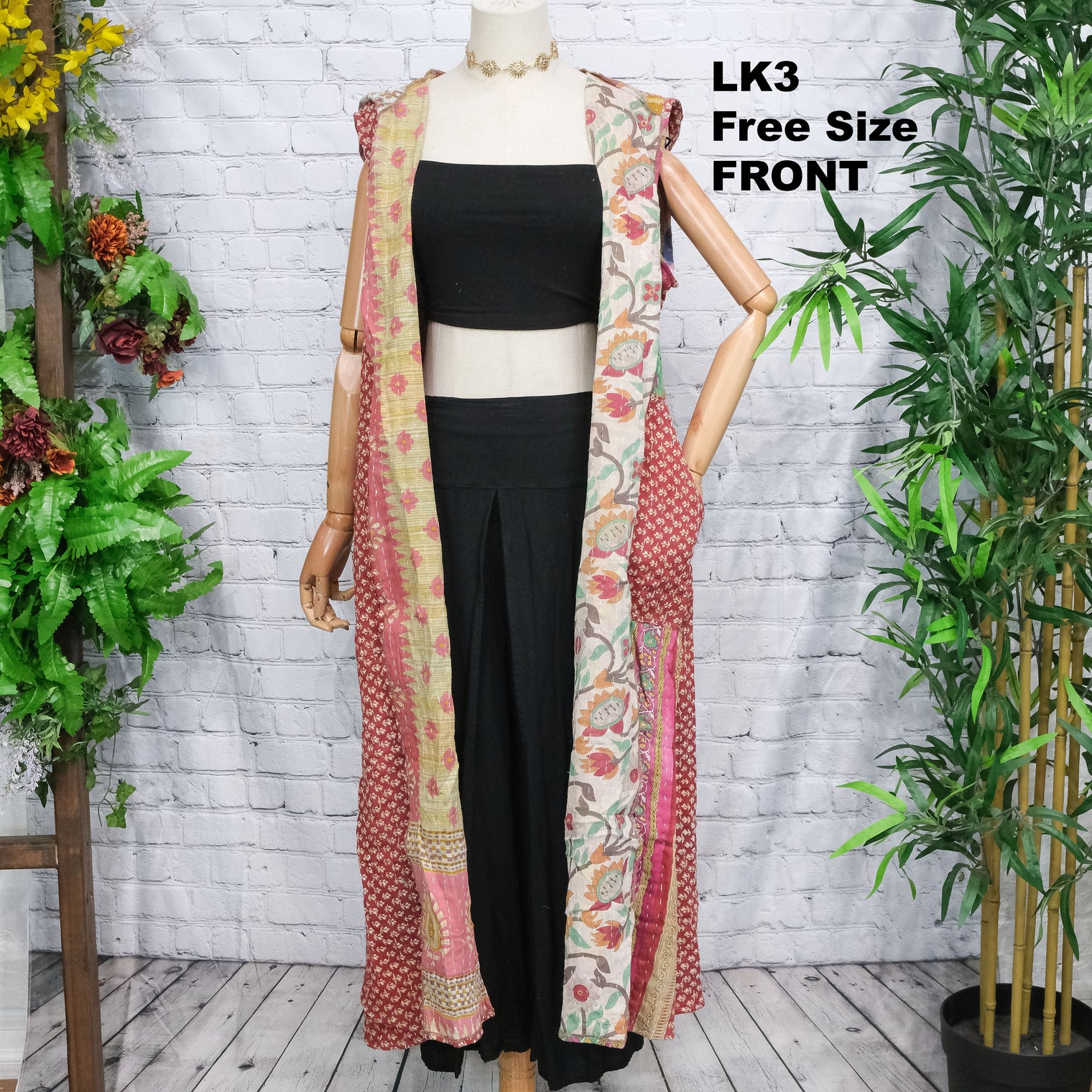 Bohemian Kantha Open Half Duster