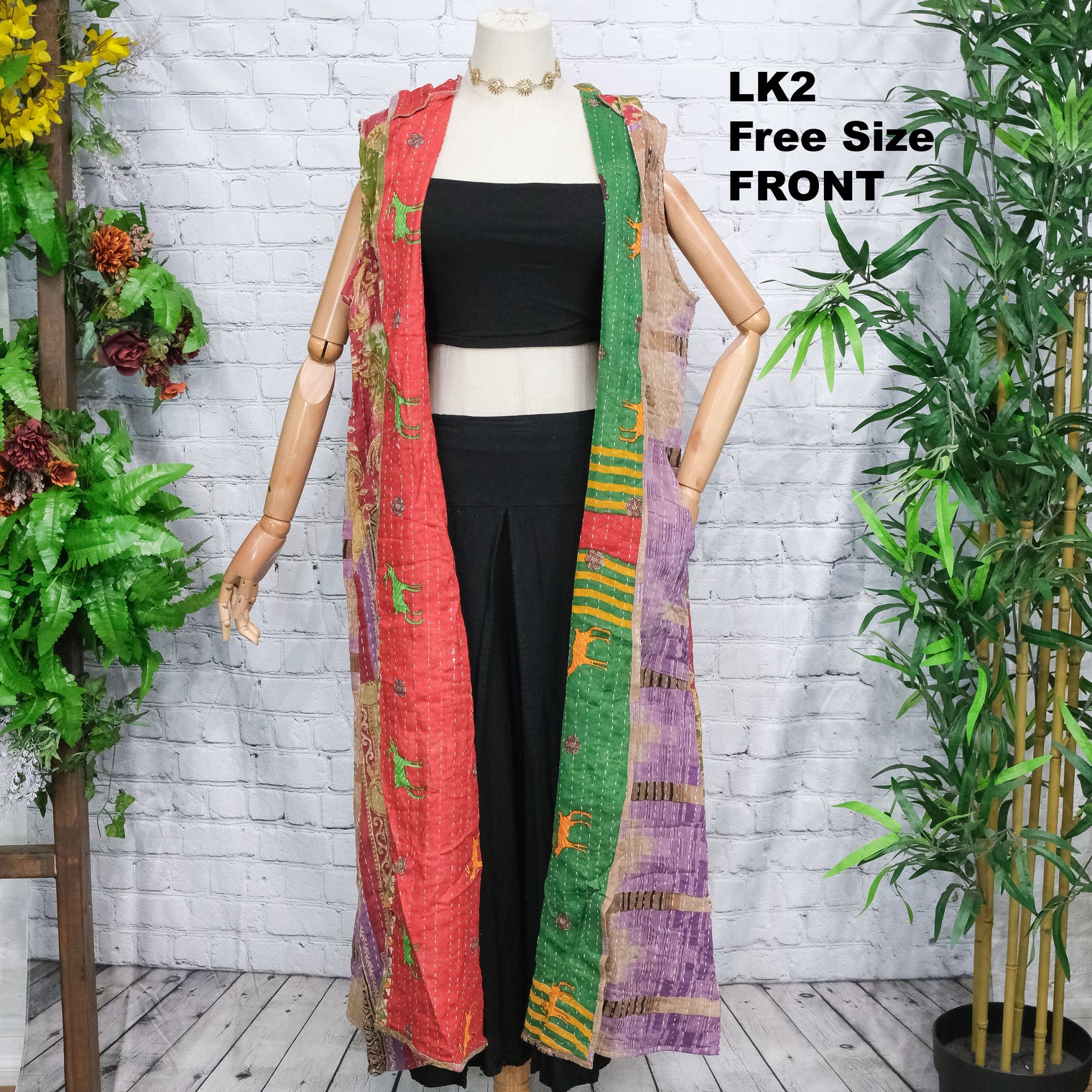 Bohemian Kantha Open Half Duster