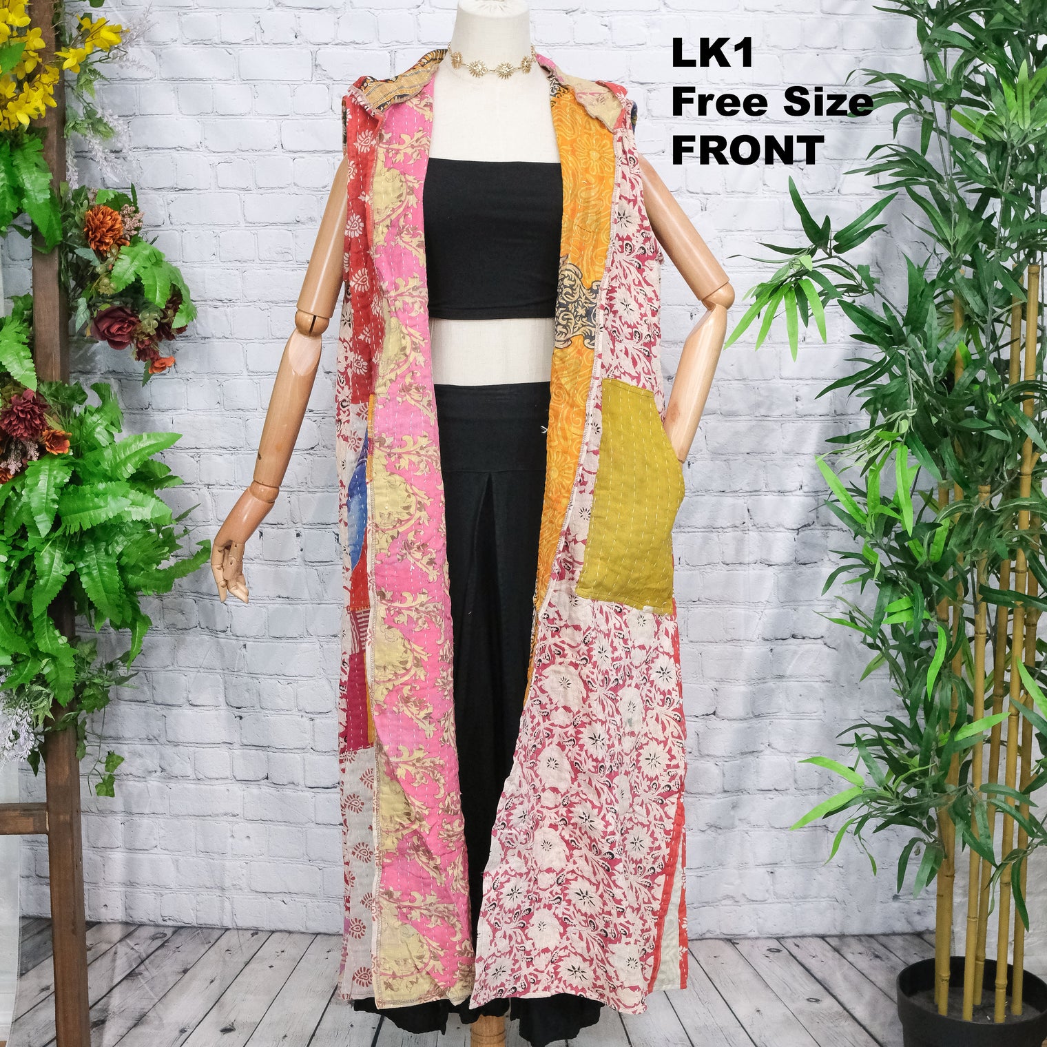 Bohemian Kantha Open Half Duster