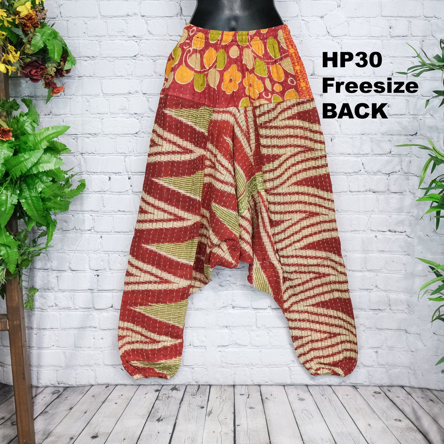 Cotton Kantha Harem Pants