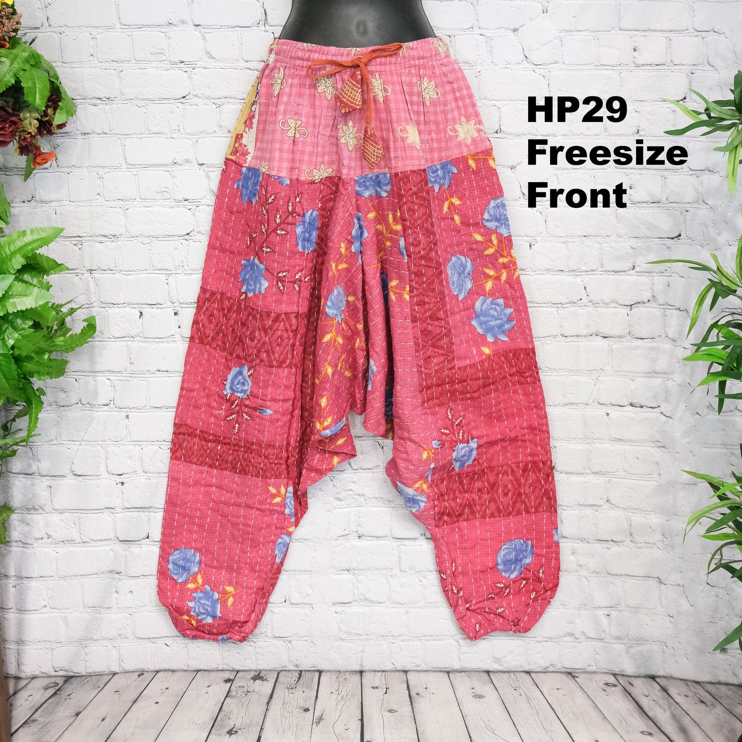 Cotton Kantha Harem Pants