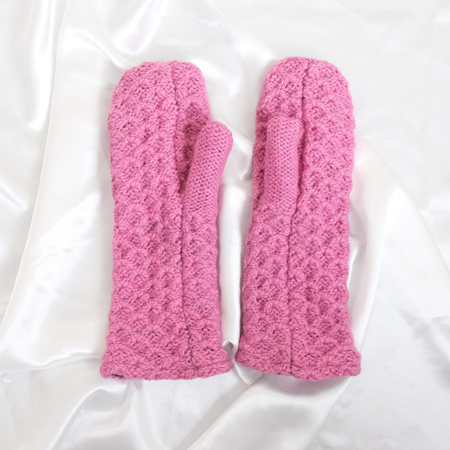 Knit Solid Color Winter Mittens