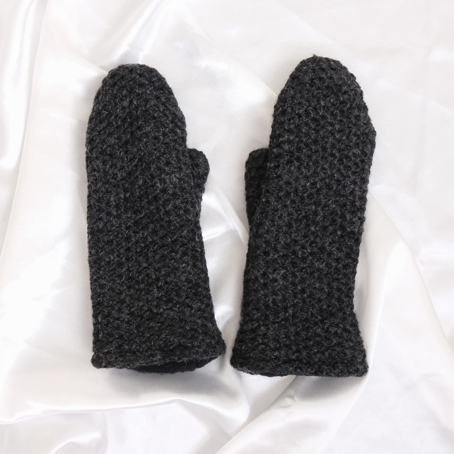 Knit Solid Color Winter Mittens