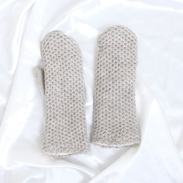 Knit Solid Color Winter Mittens