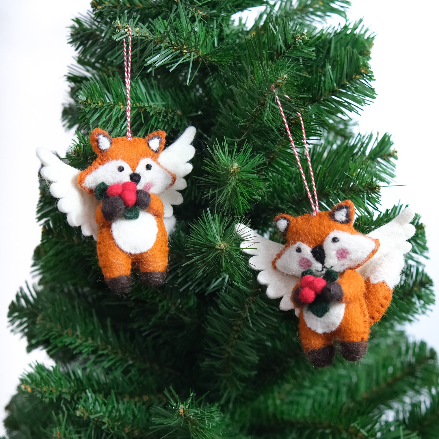 Handmade Felt Fox Ornament