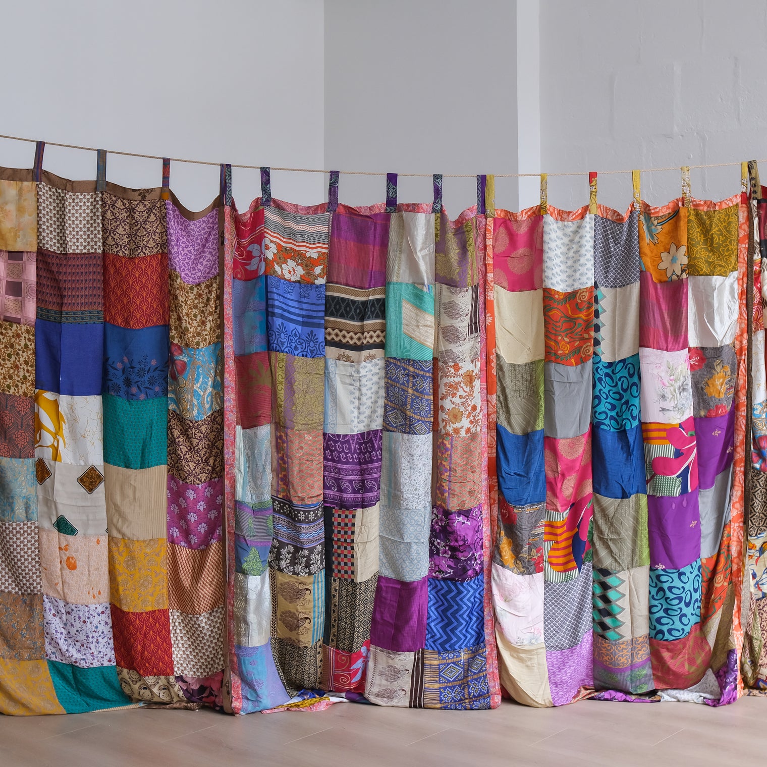 Patchwork Recycled Sari Curtain