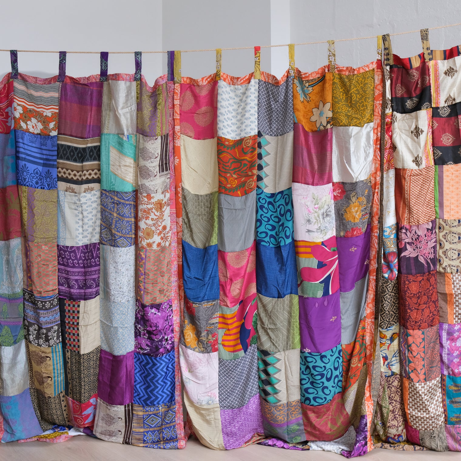 Patchwork Recycled Sari Curtain