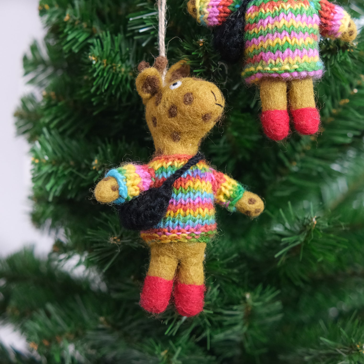 Handmade Felt Safari Animal Ornament
