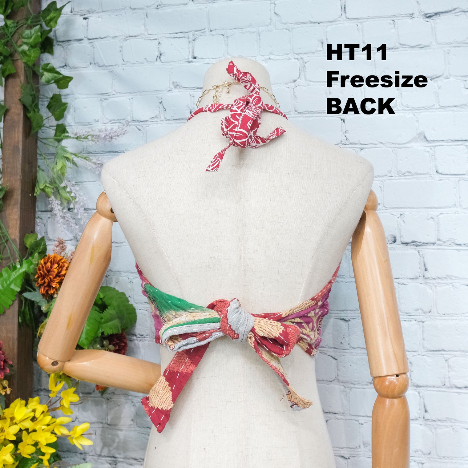 Kantha Boho Reversible Halter Top