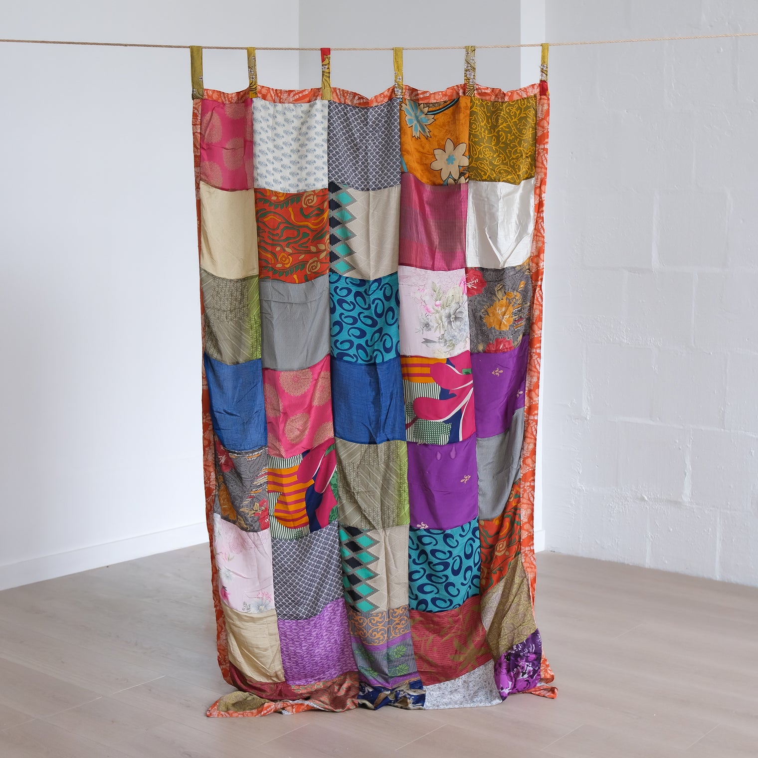 Patchwork Recycled Sari Curtain