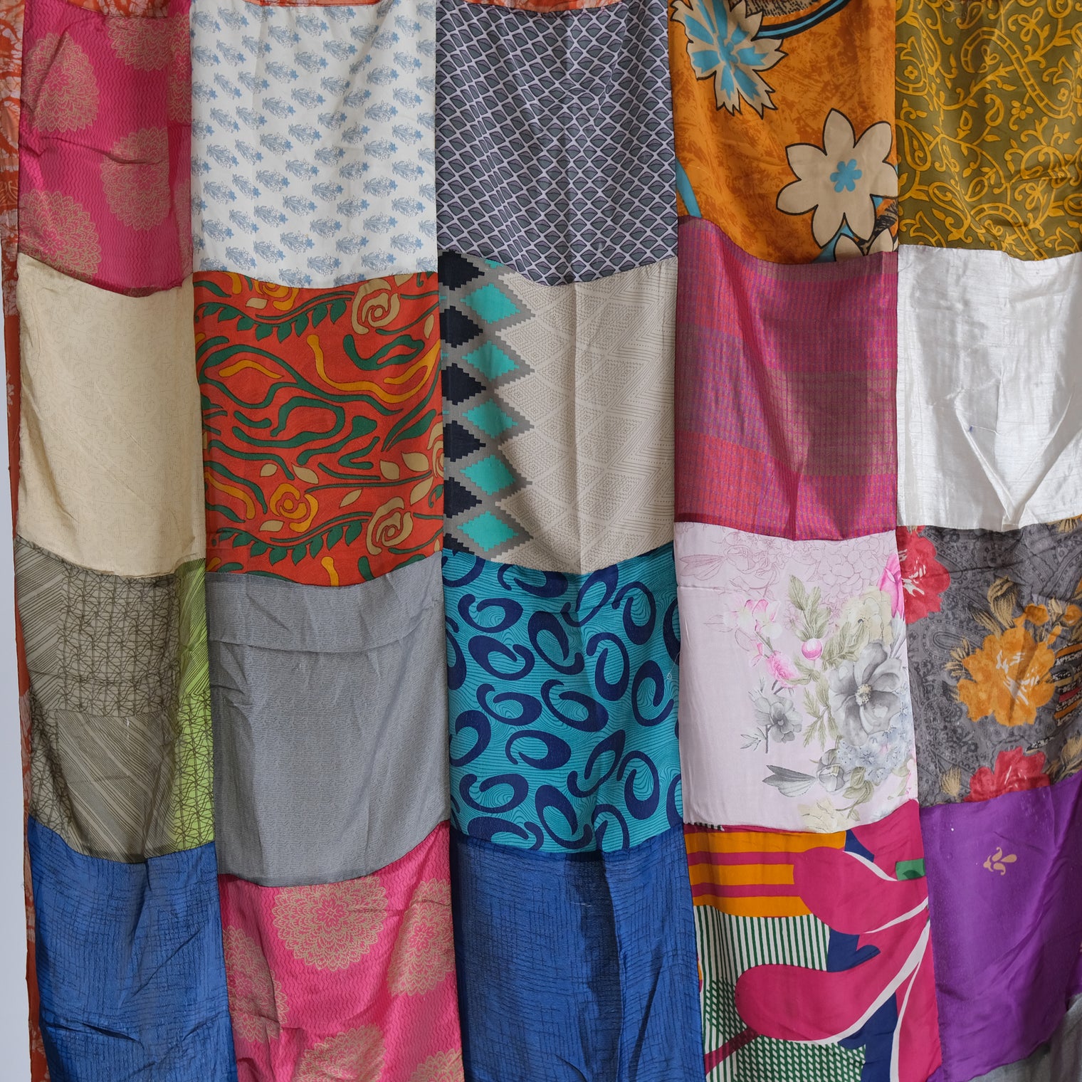 Patchwork Recycled Sari Curtain