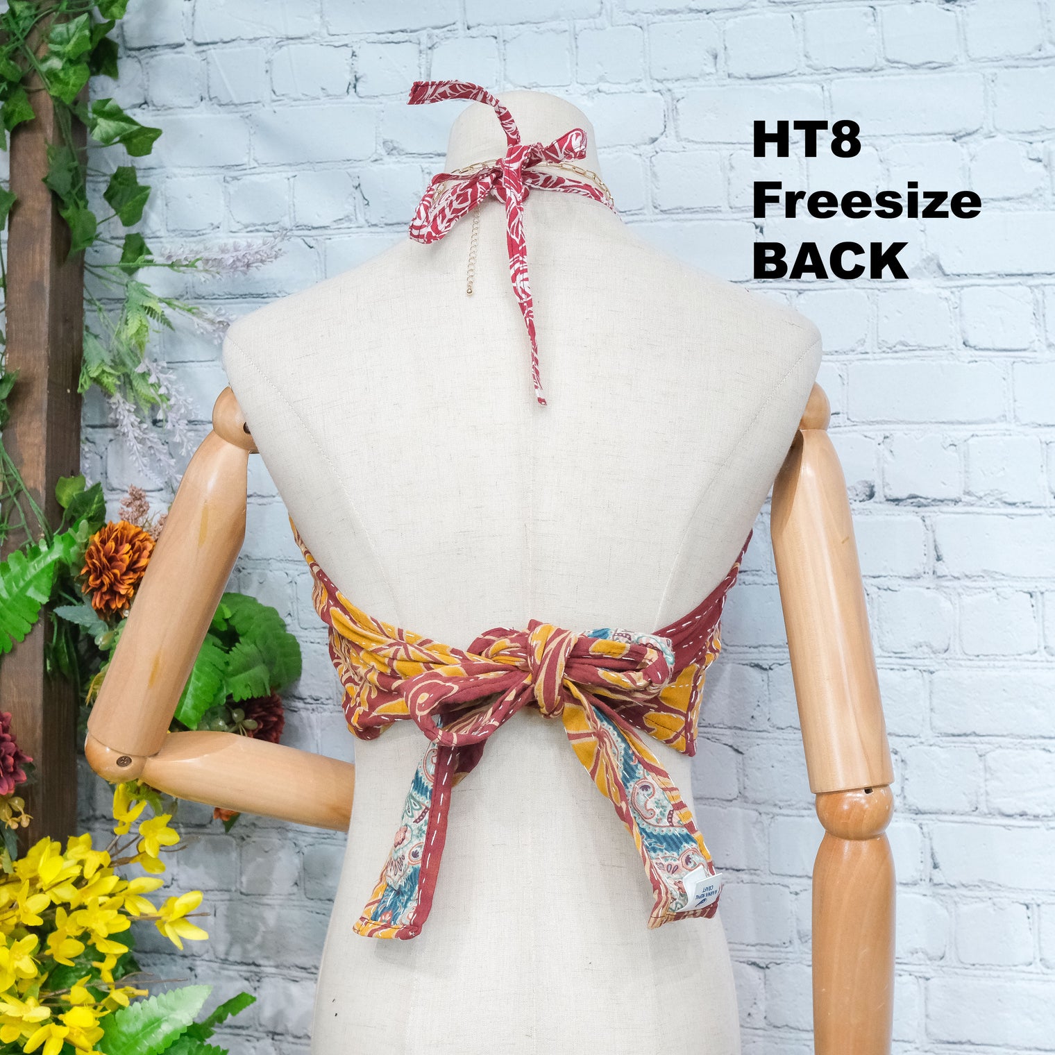 Kantha Bohemian Reversible Halter Top