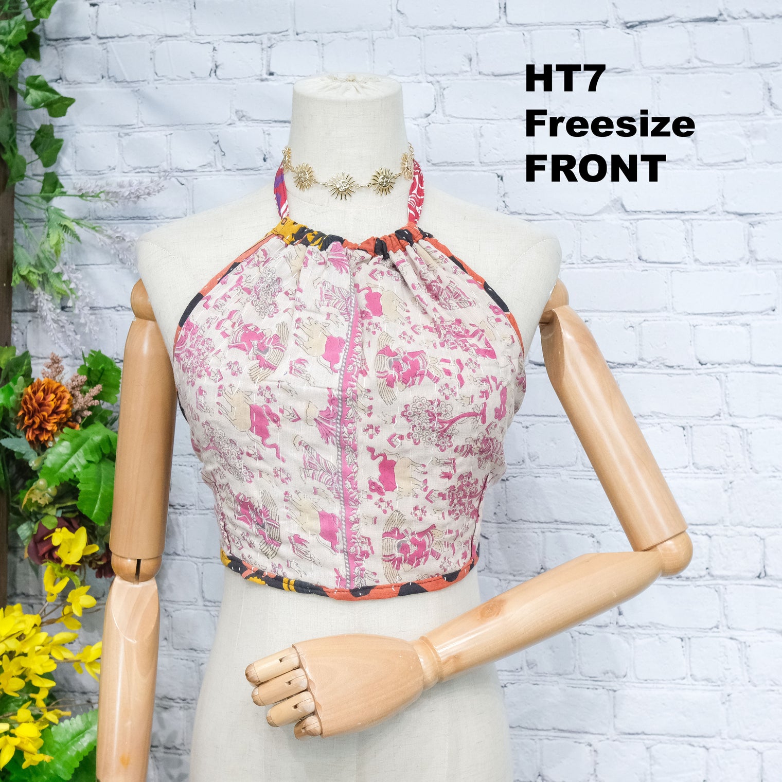 Kantha Bohemian Reversible Halter Top