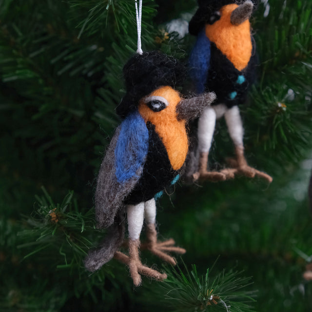 Handmade Felt Robin Bird Ornament