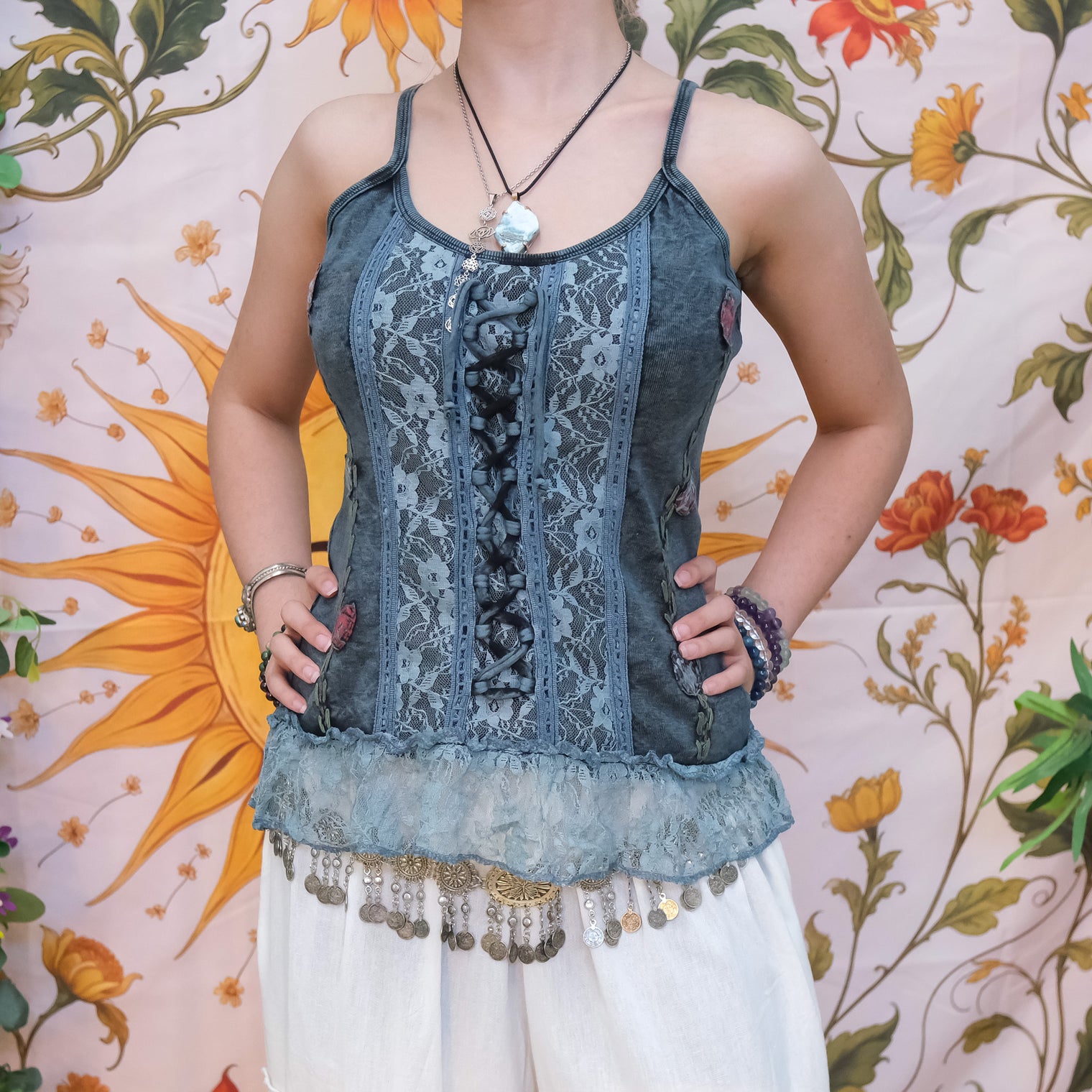 Boho Corset Lace Top