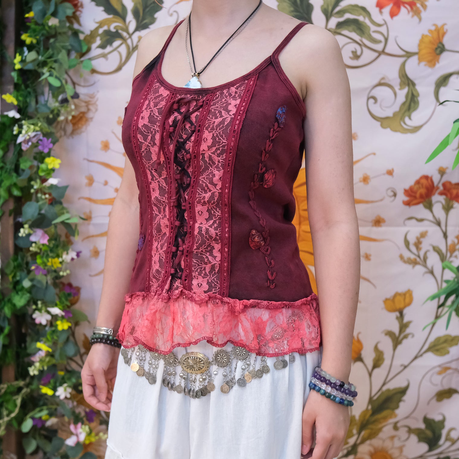 Boho Corset Lace Top