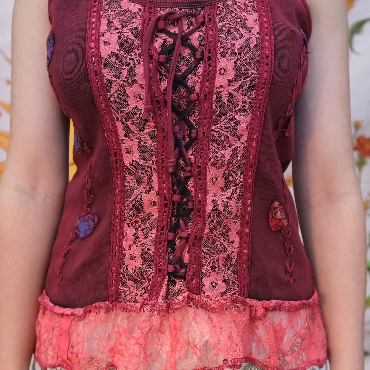 Boho Corset Lace Top