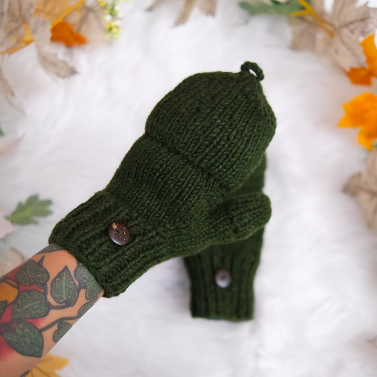 Handknit Convertible Mittens
