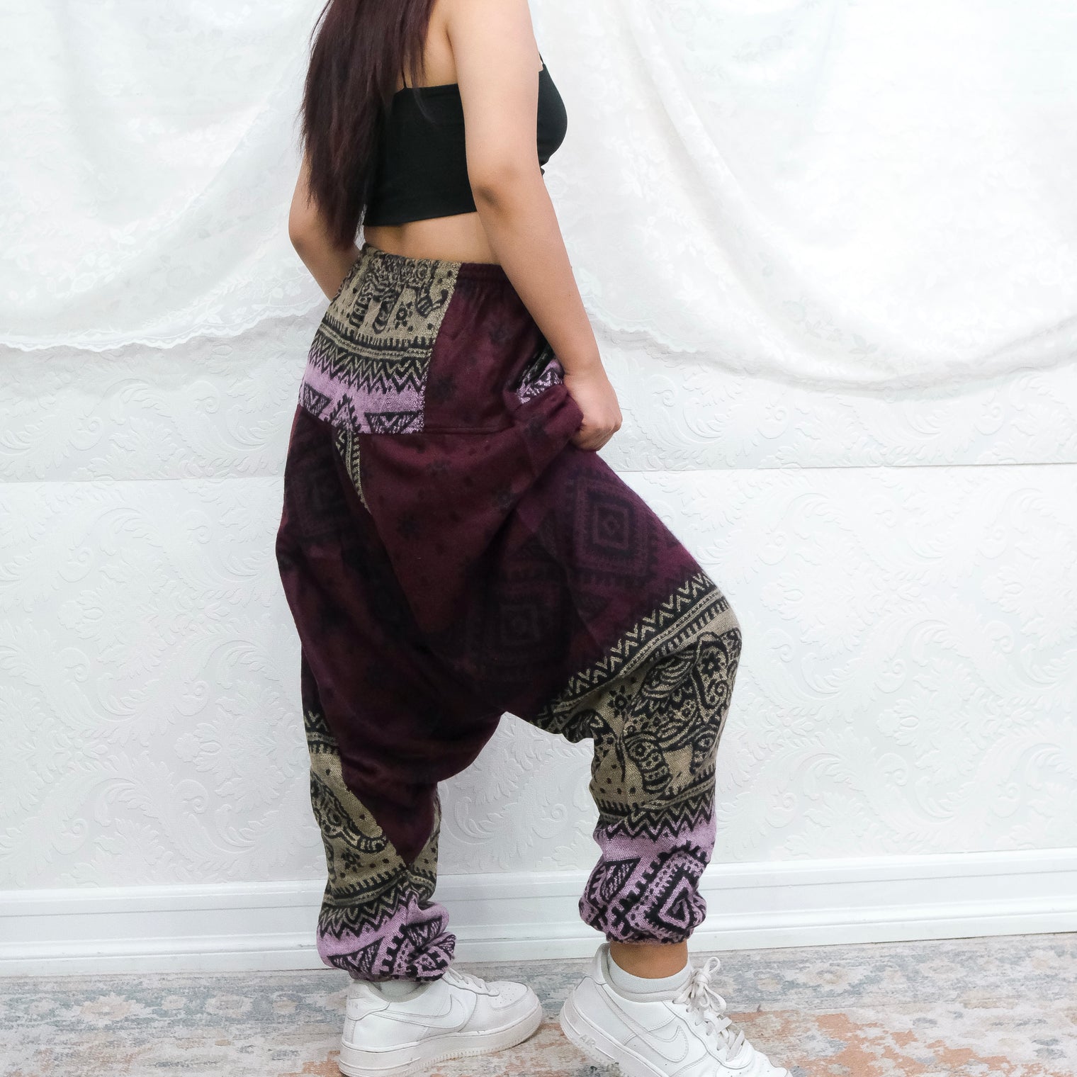 Elephant Print Harem Fall/Winter Pants