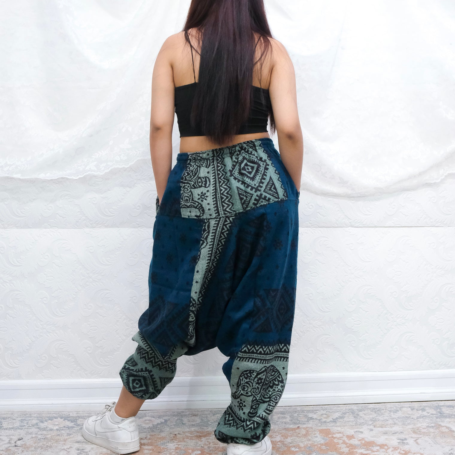 Elephant Print Harem Fall/Winter Pants