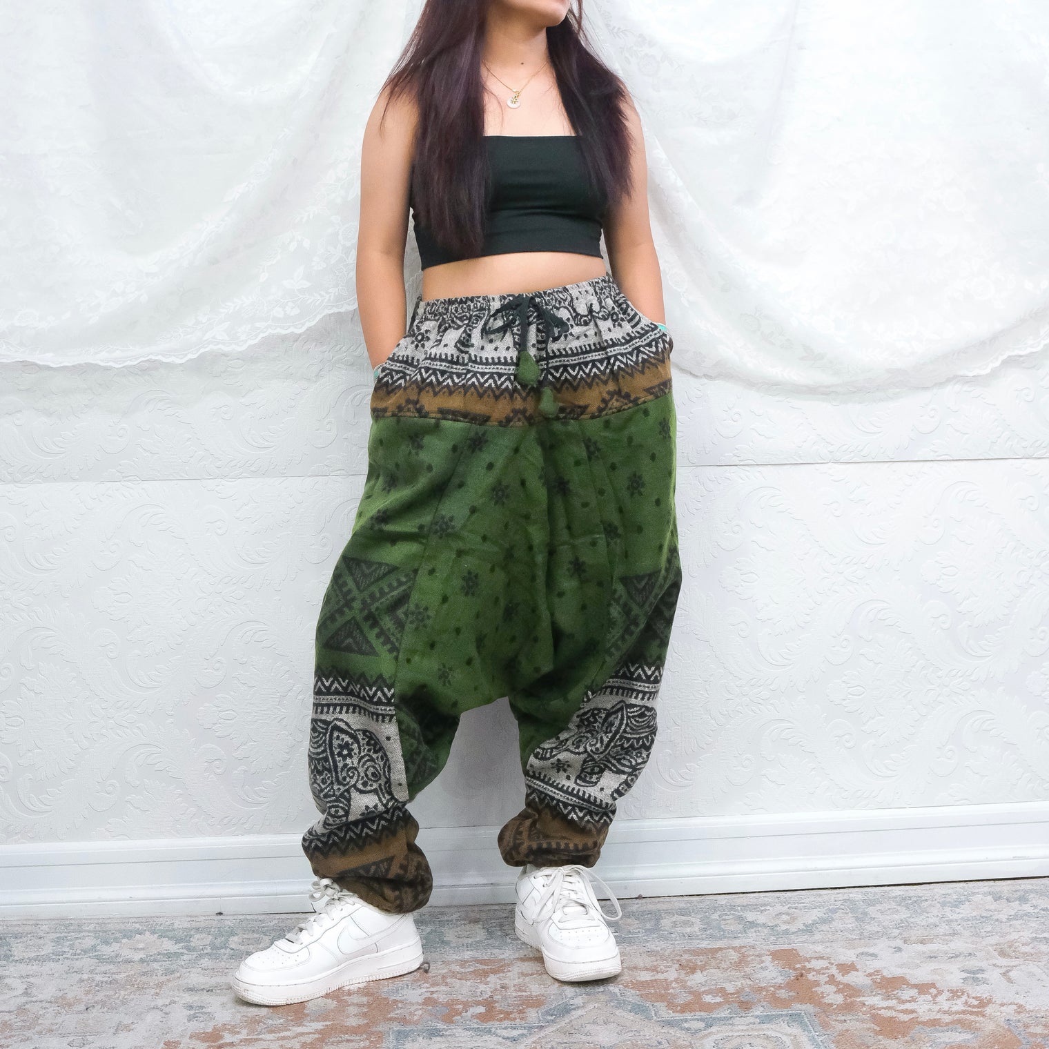 Elephant Print Harem Fall/Winter Pants