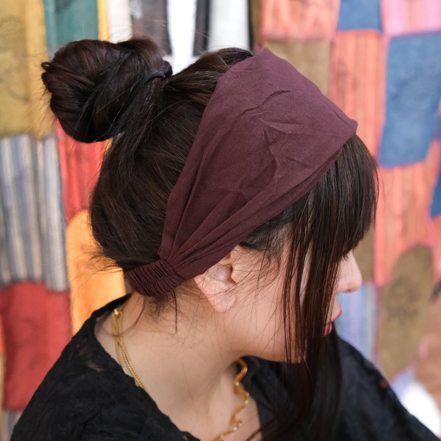 Solid Cotton Wide Headband