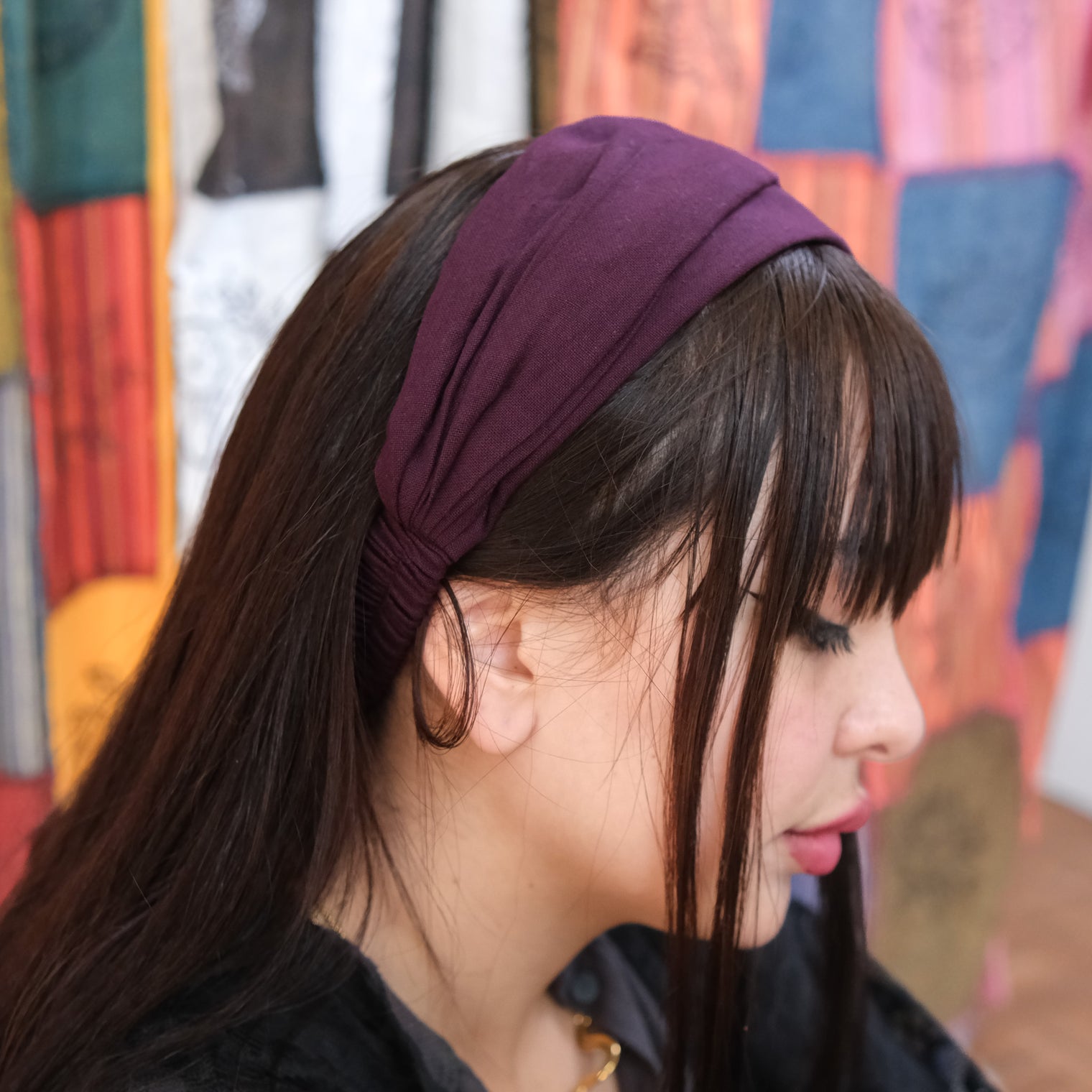 Solid Cotton Wide Headband