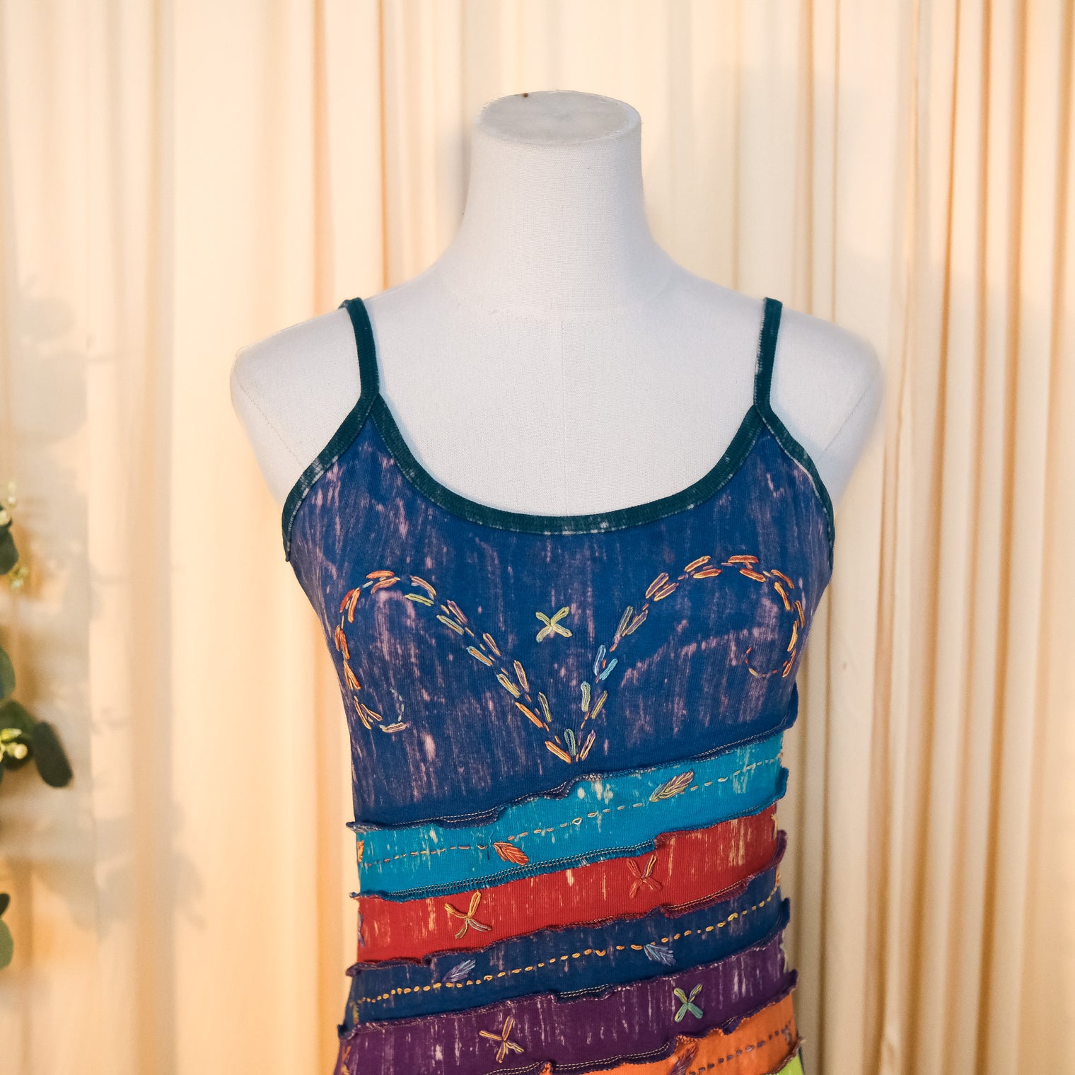 Patchwork Embroidered Long Maxi Dress