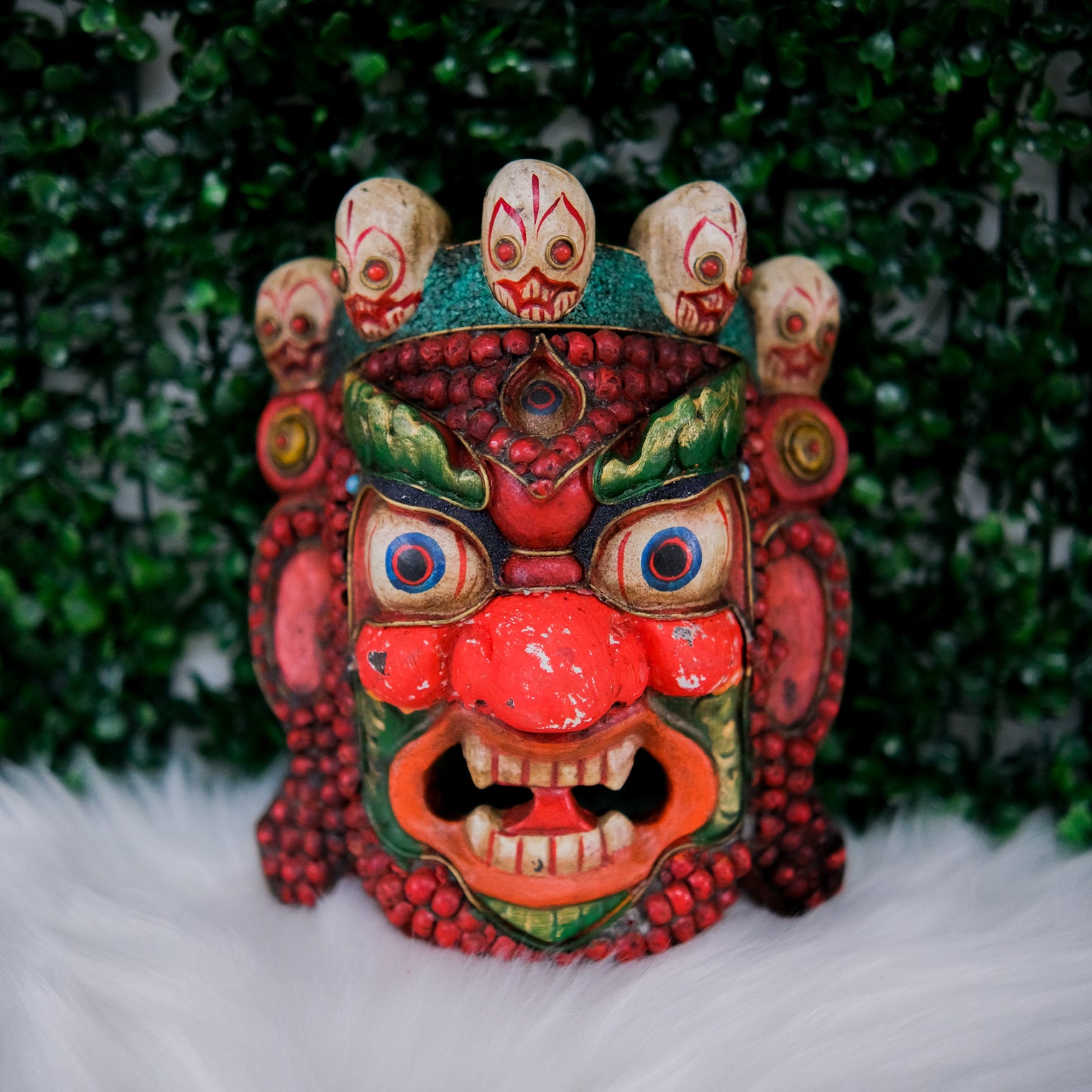 Hand Carved Bhairav/Mahakala Mask