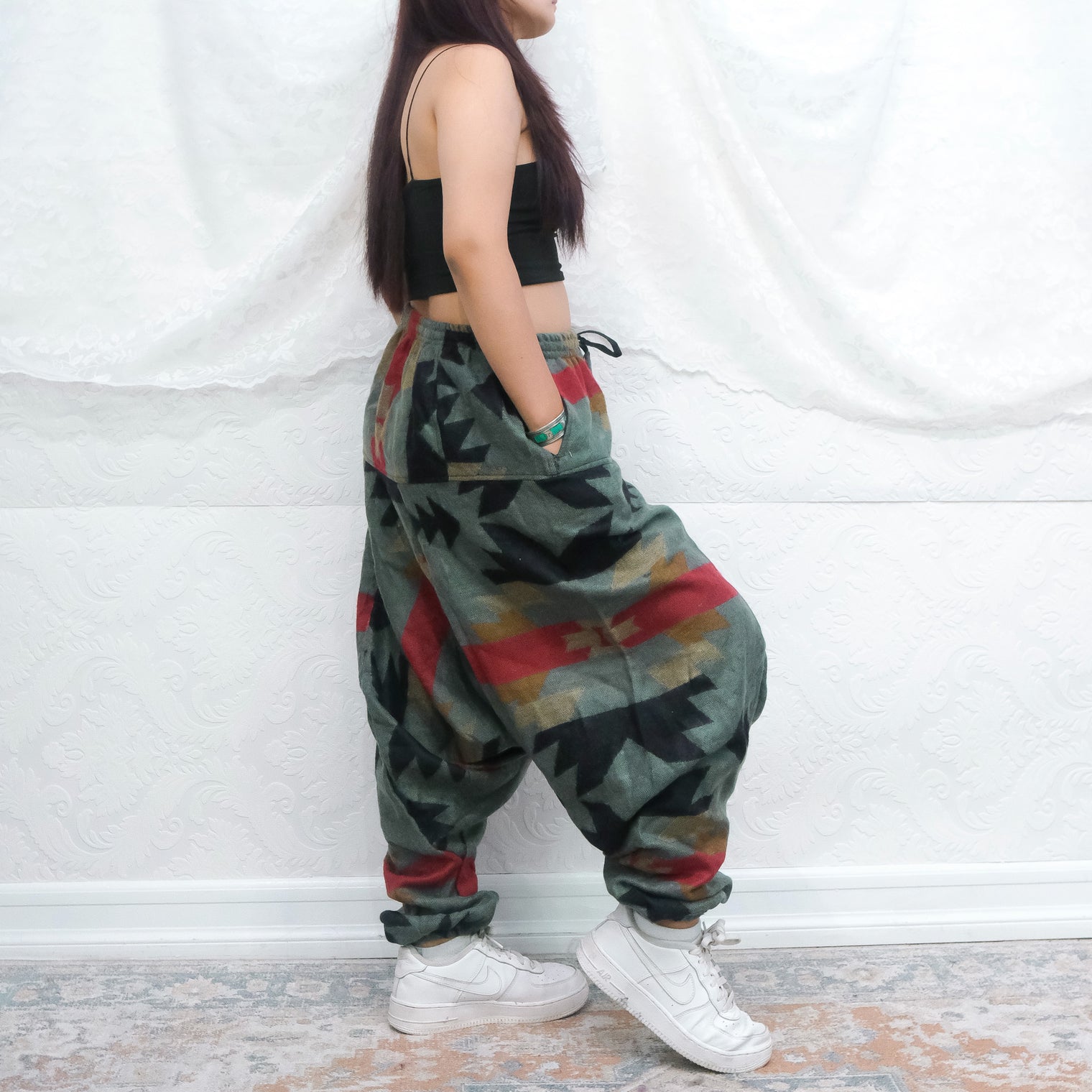 Plaid Print Warm Unisex Hippie Harem Pants