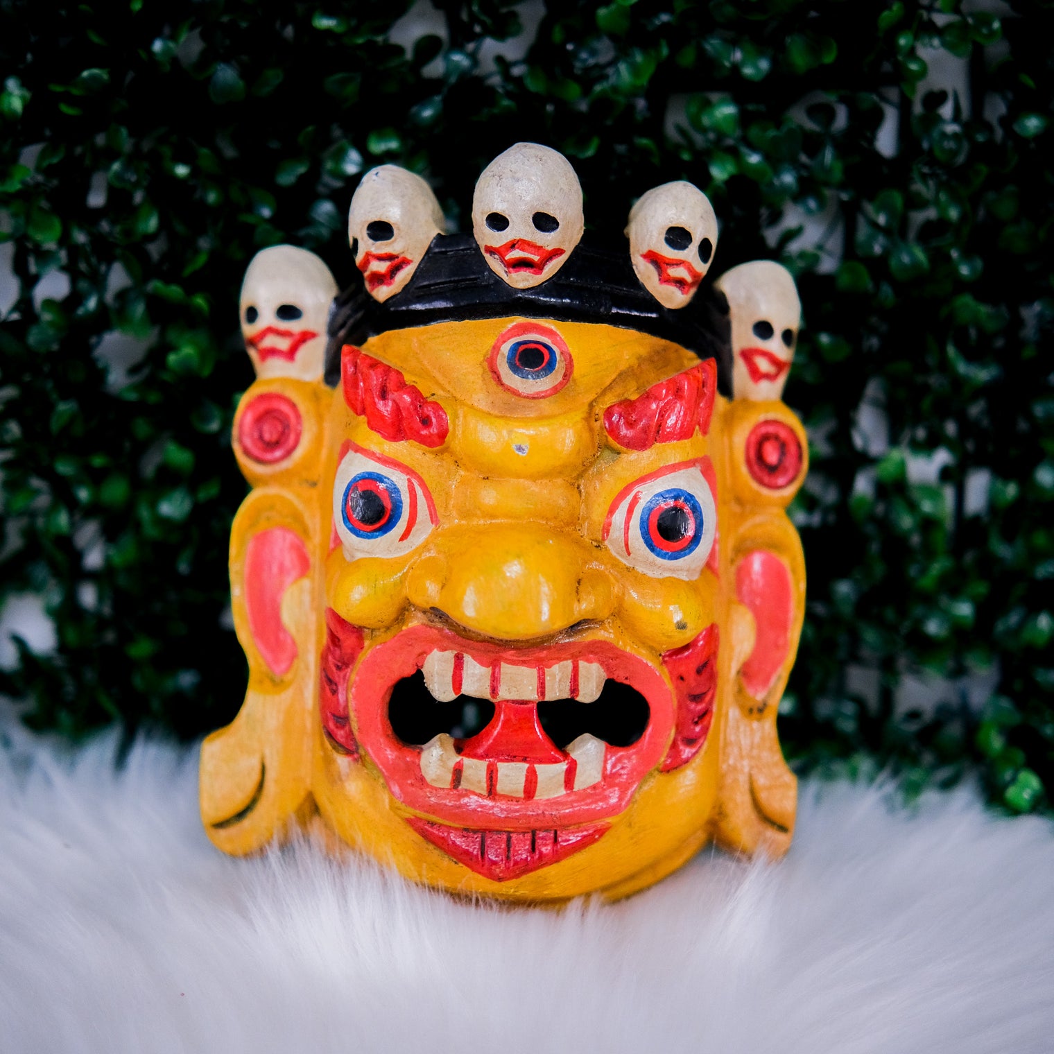 Hand Carved Bhairav/Mahakala Mask