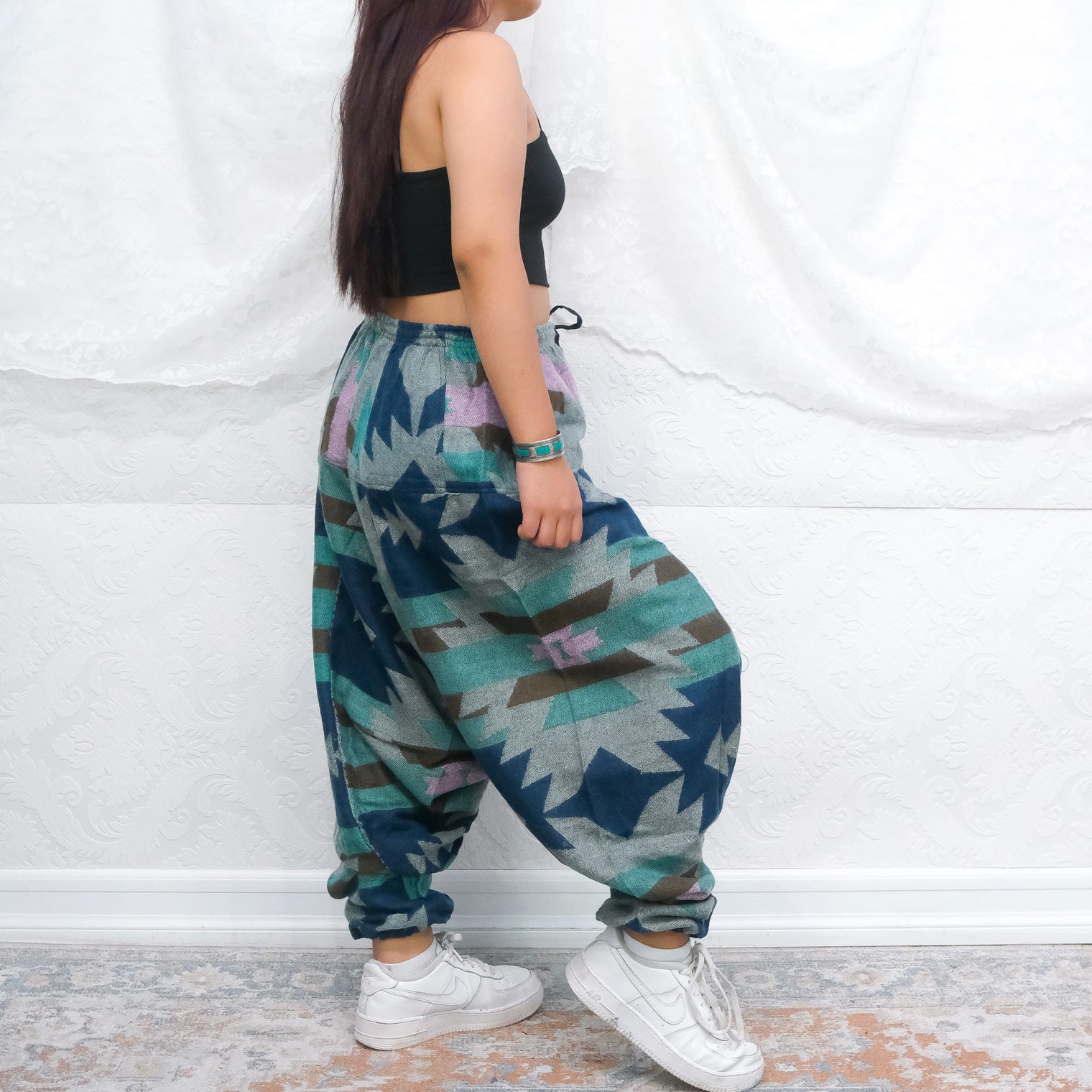 Plaid Print Warm Unisex Hippie Harem Pants