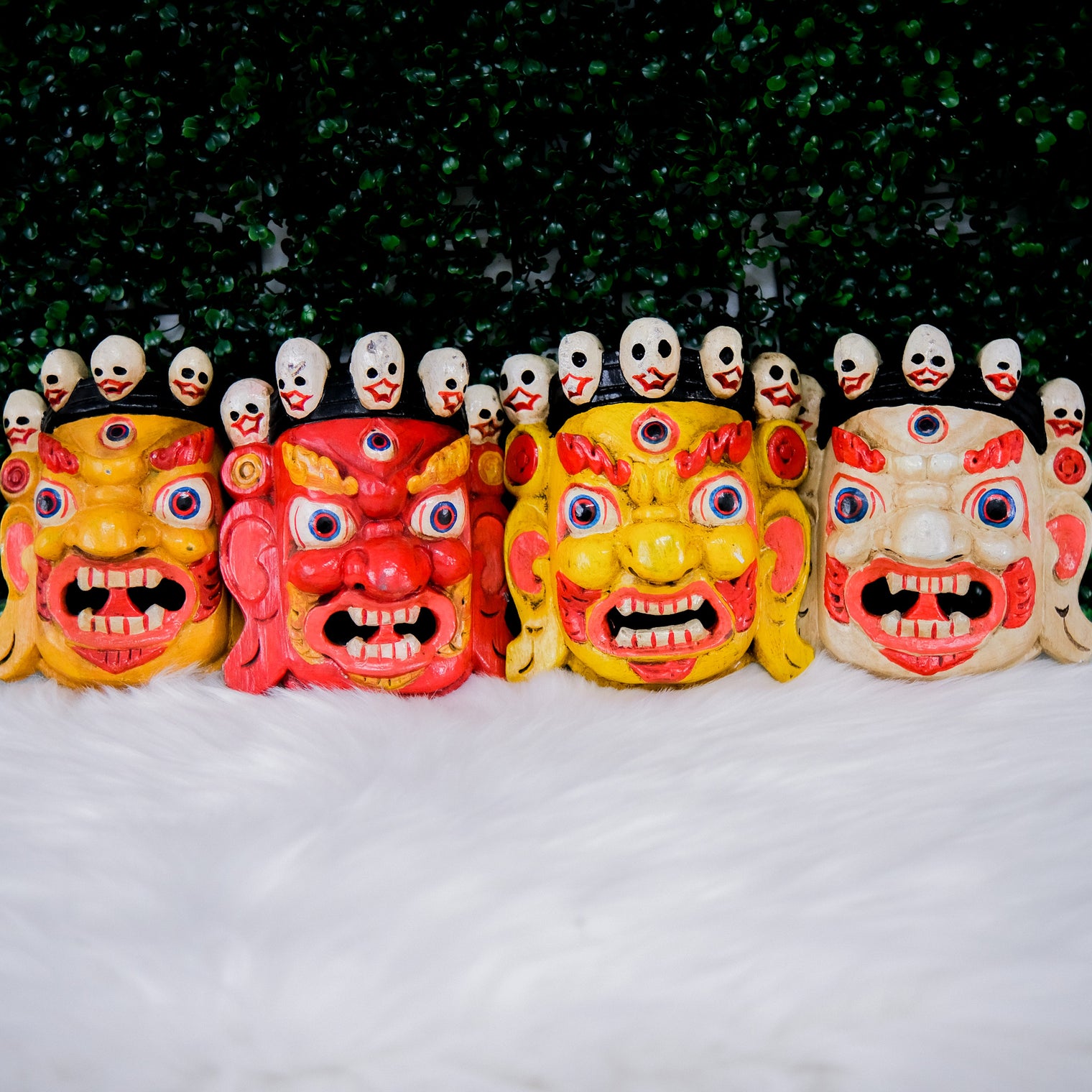 Hand Carved Bhairav/Mahakala Mask