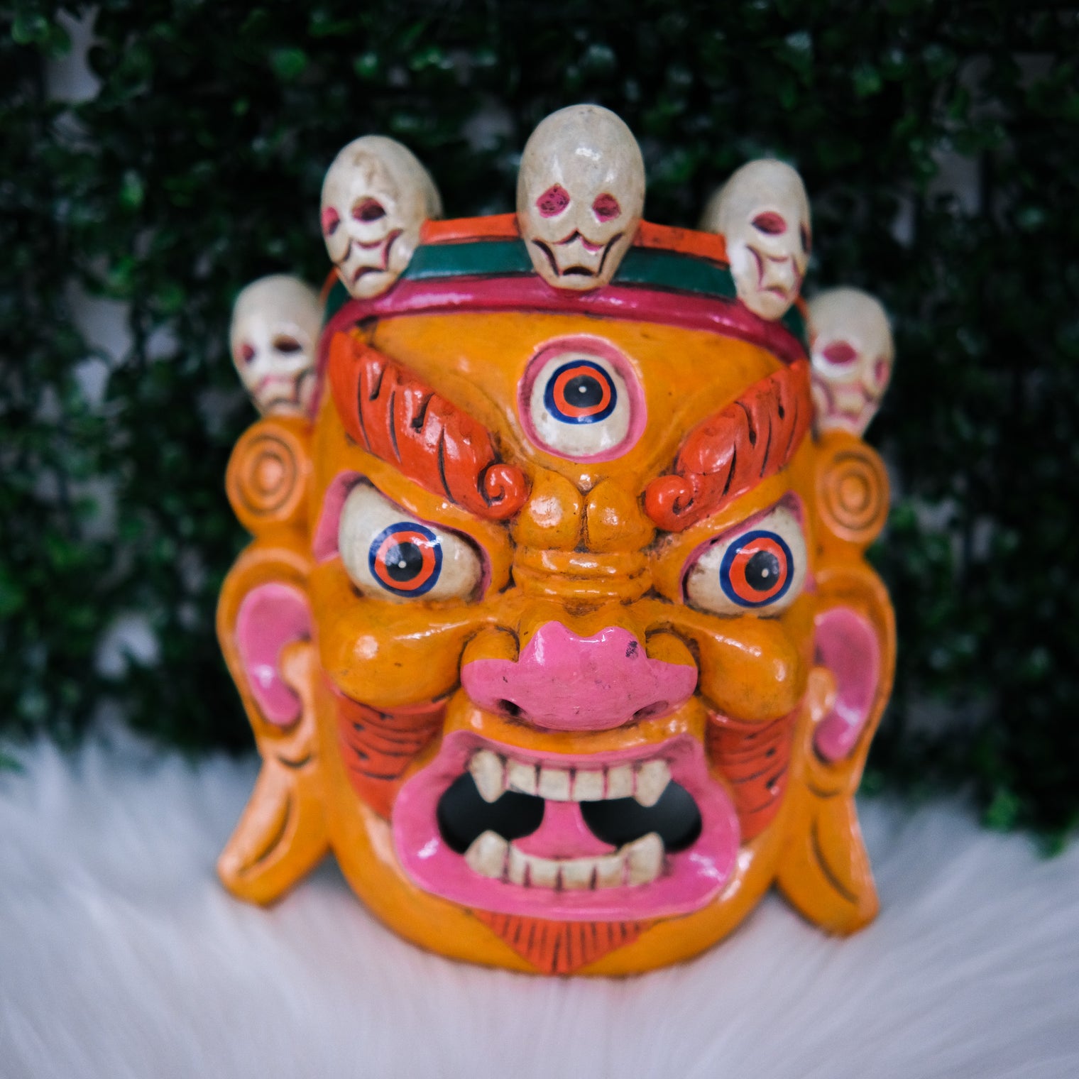 Hand Carved Bhairav/Mahakala Mask