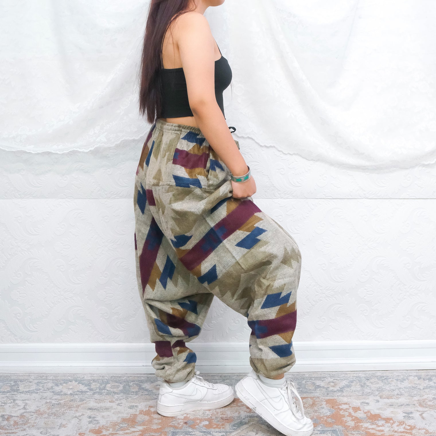 Plaid Print Warm Unisex Hippie Harem Pants