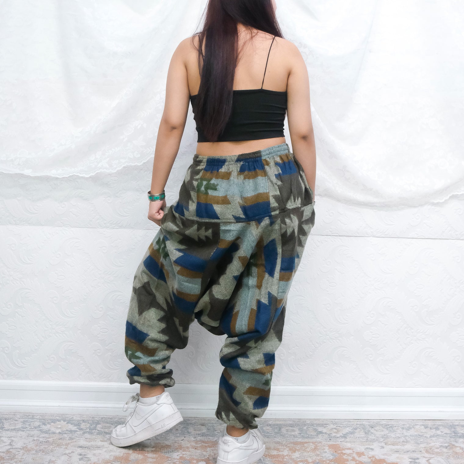 Plaid Print Warm Unisex Hippie Harem Pants