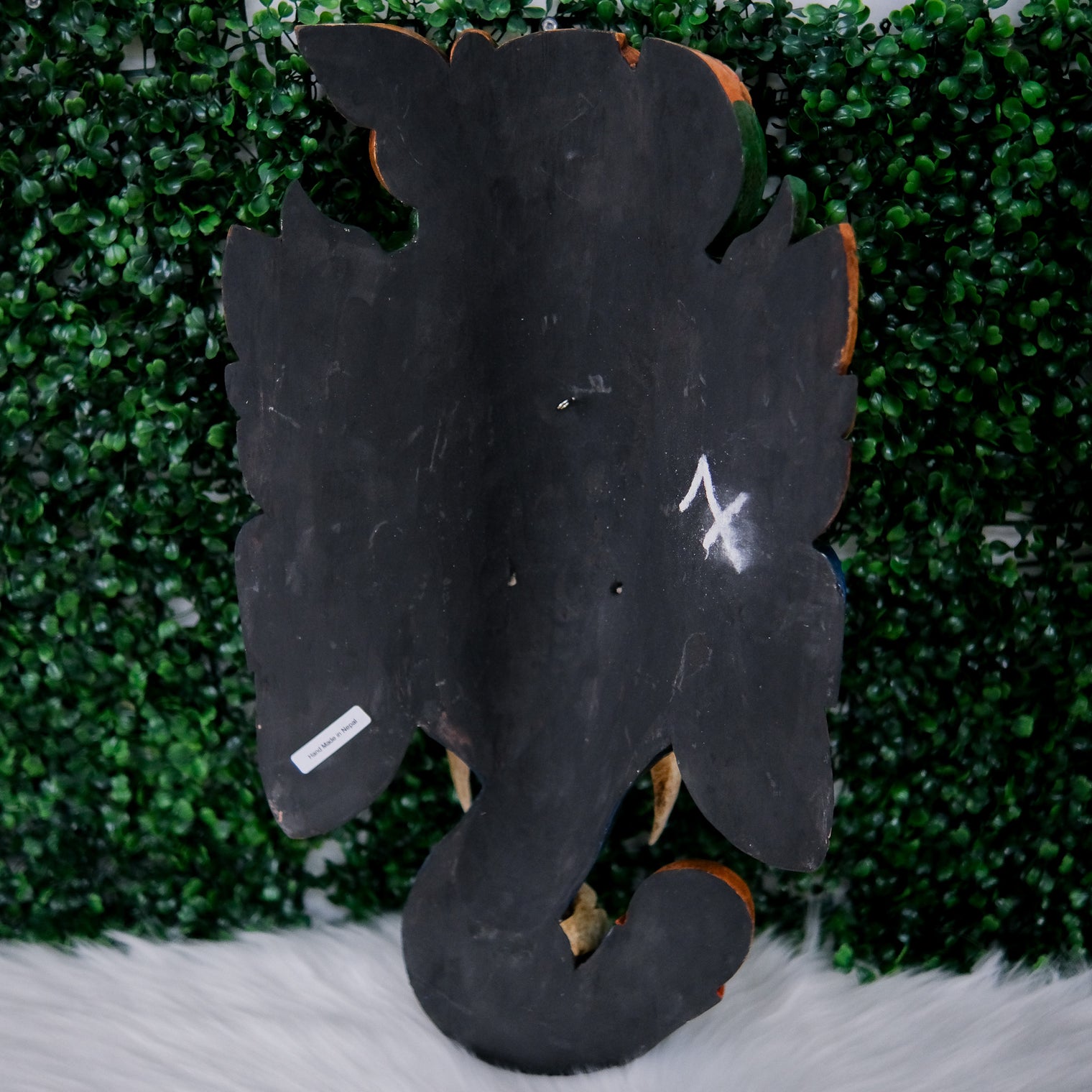 Hand Carved Large Wooden Ganesh Mask