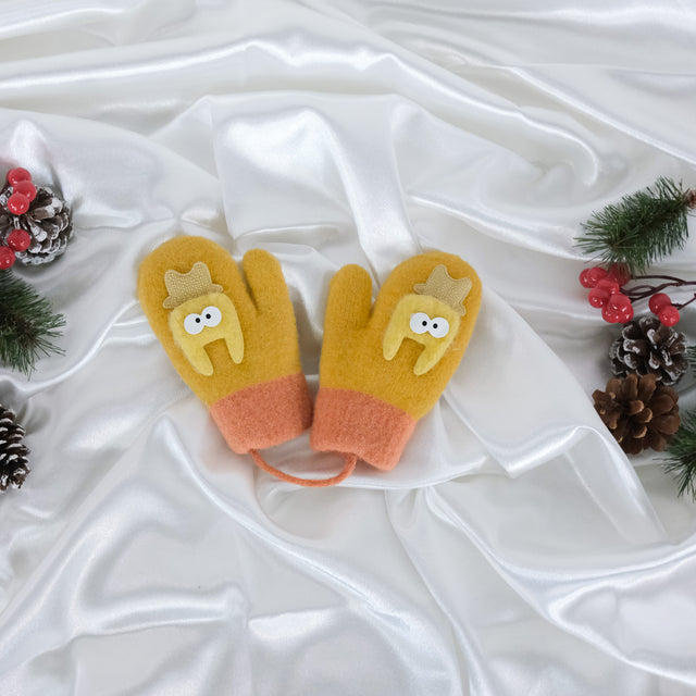 Cute Owl Mitten with String