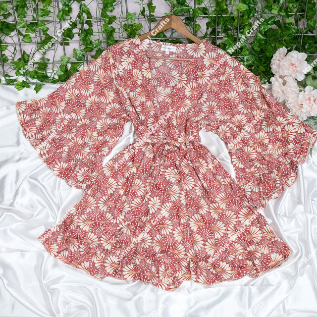 Moonlight Flowy Ruffle Sleeve Kimono with Pockets